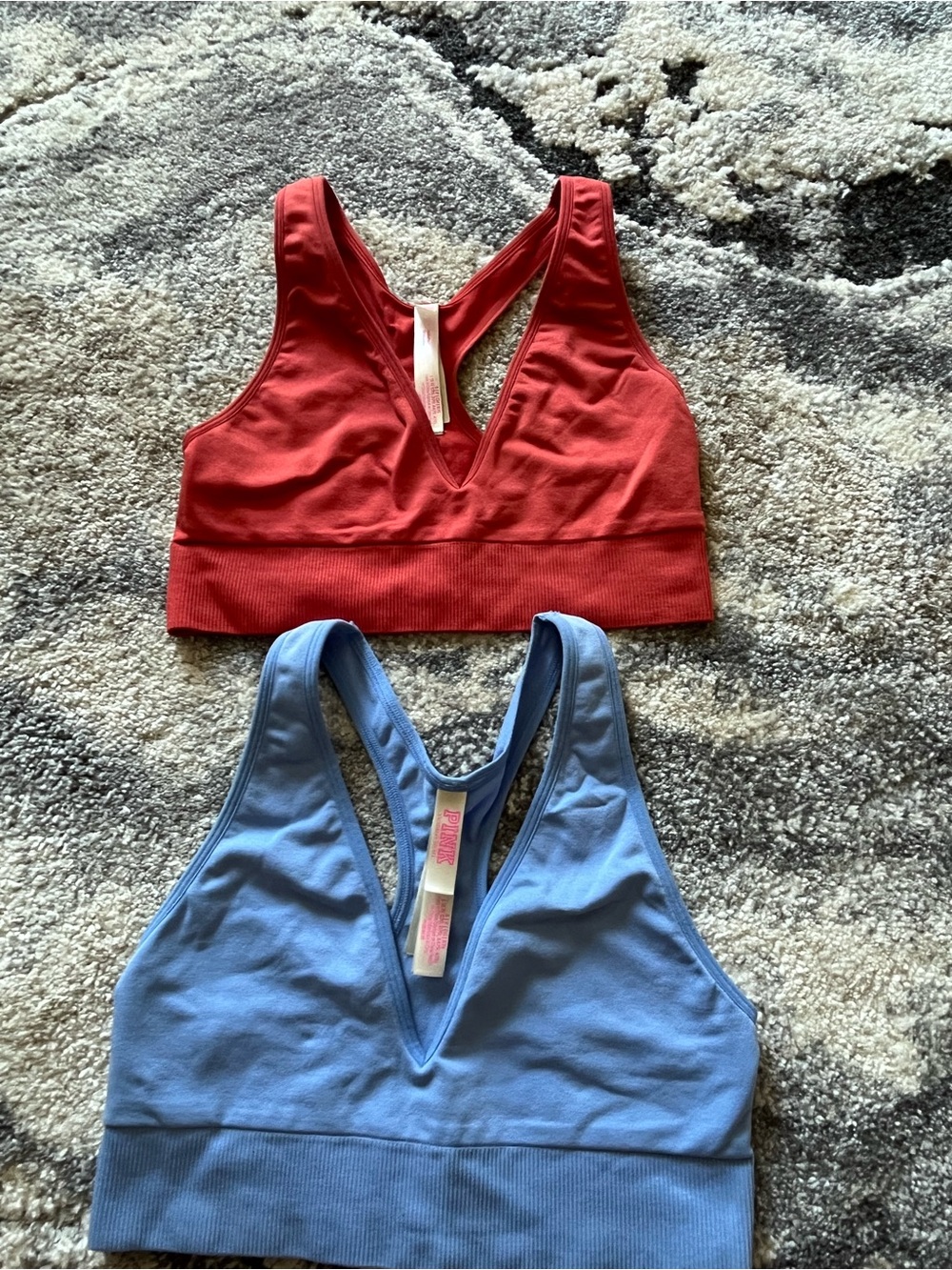 VS PINK sports bra red and blue bundle